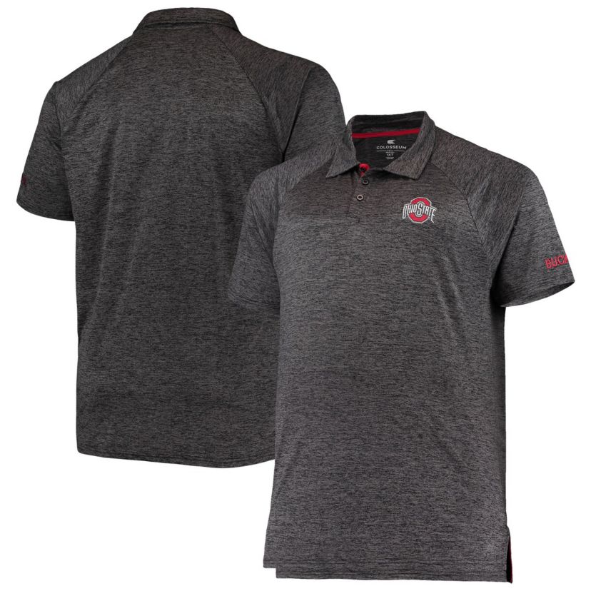 NCAA ed Ohio State Buckeyes Big & Tall Down Swing Polo