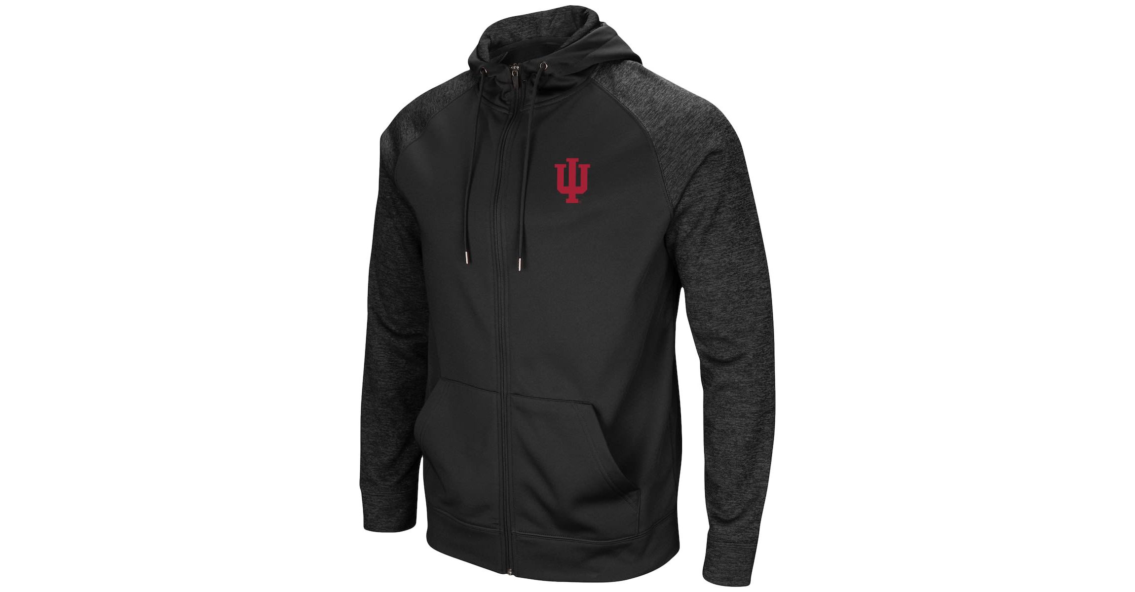 NCAA Indiana Hoosiers Blackout 3.0 Tonal Raglan Full-Zip Hoodie