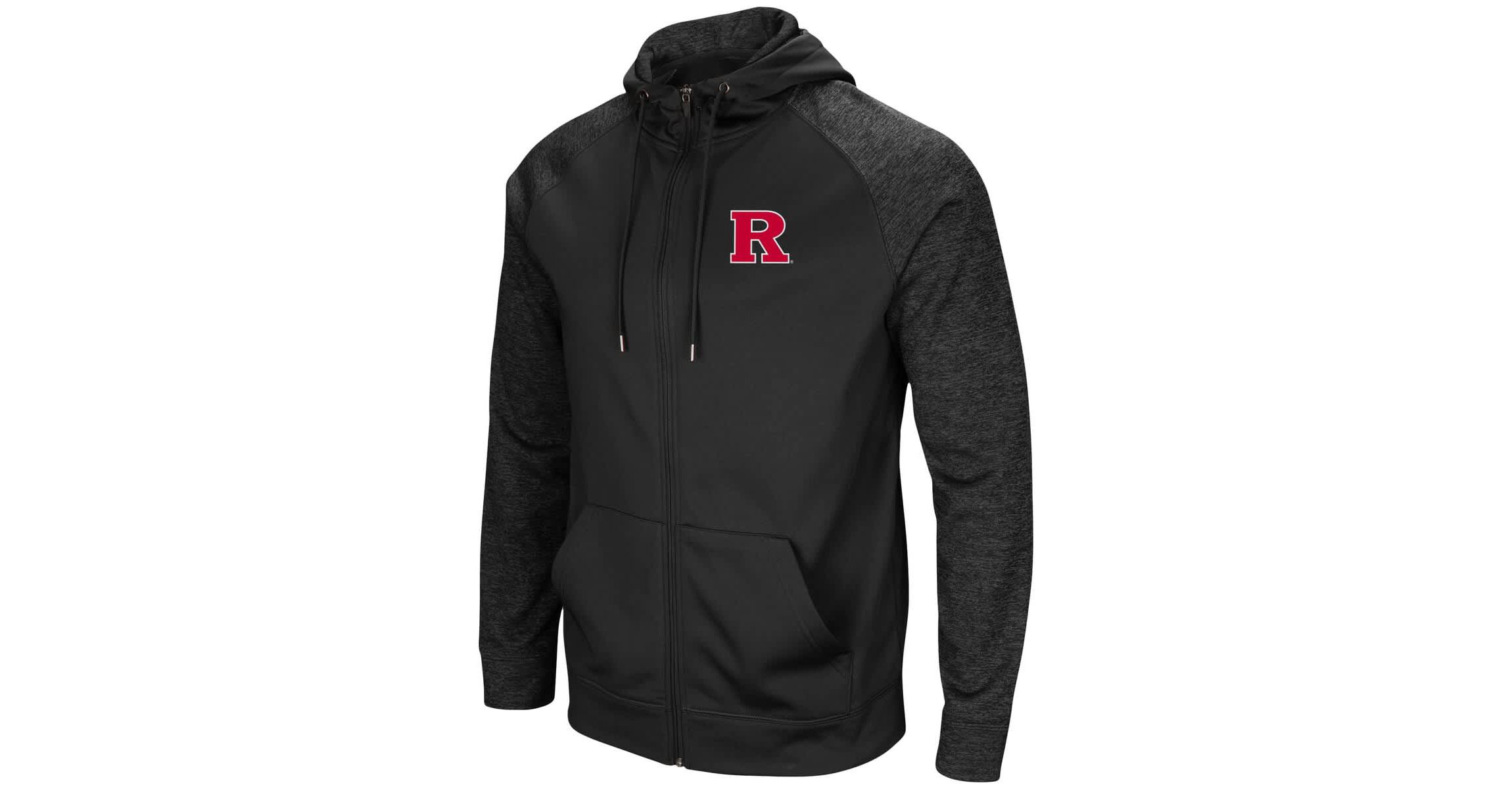 Rutgers Scarlet Knights NCAA Rutgers Knights Blackout 3.0 Tonal Raglan Full-Zip Hoodie
