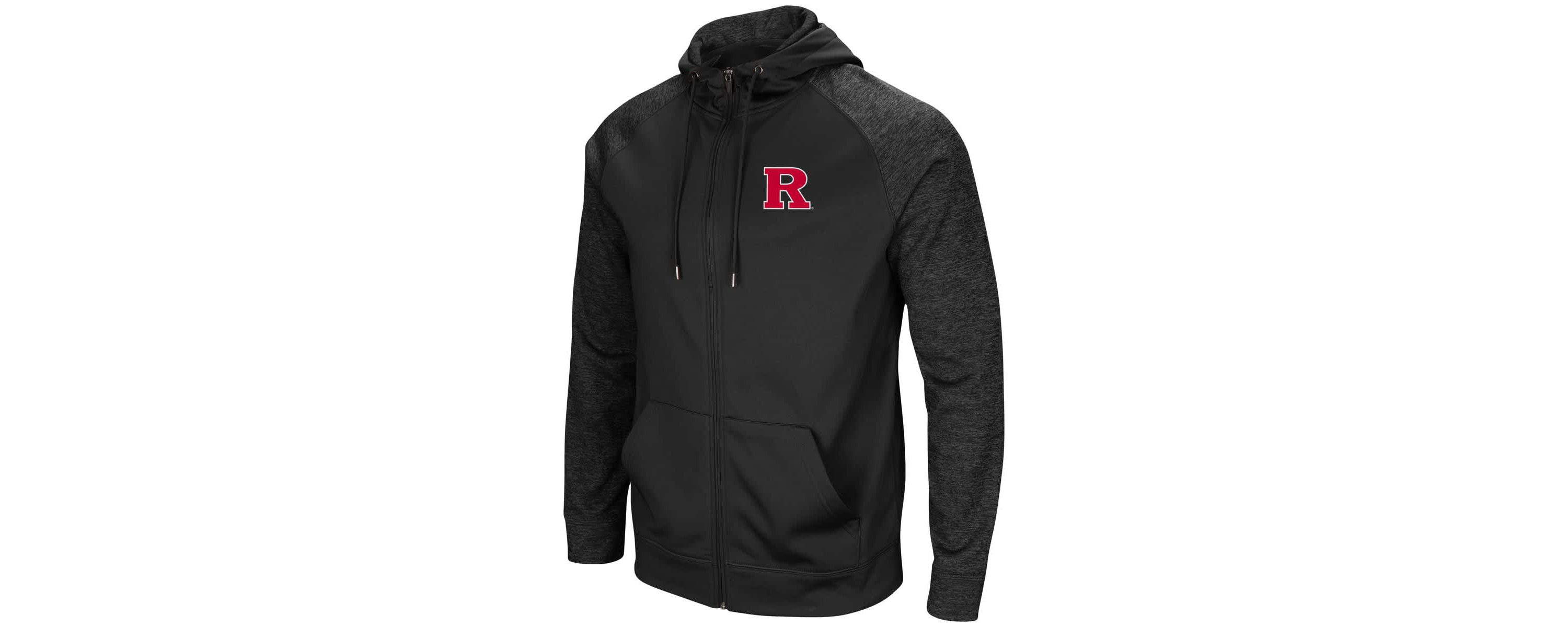 Rutgers Scarlet Knights NCAA Rutgers Knights Blackout 3.0 Tonal Raglan Full-Zip Hoodie