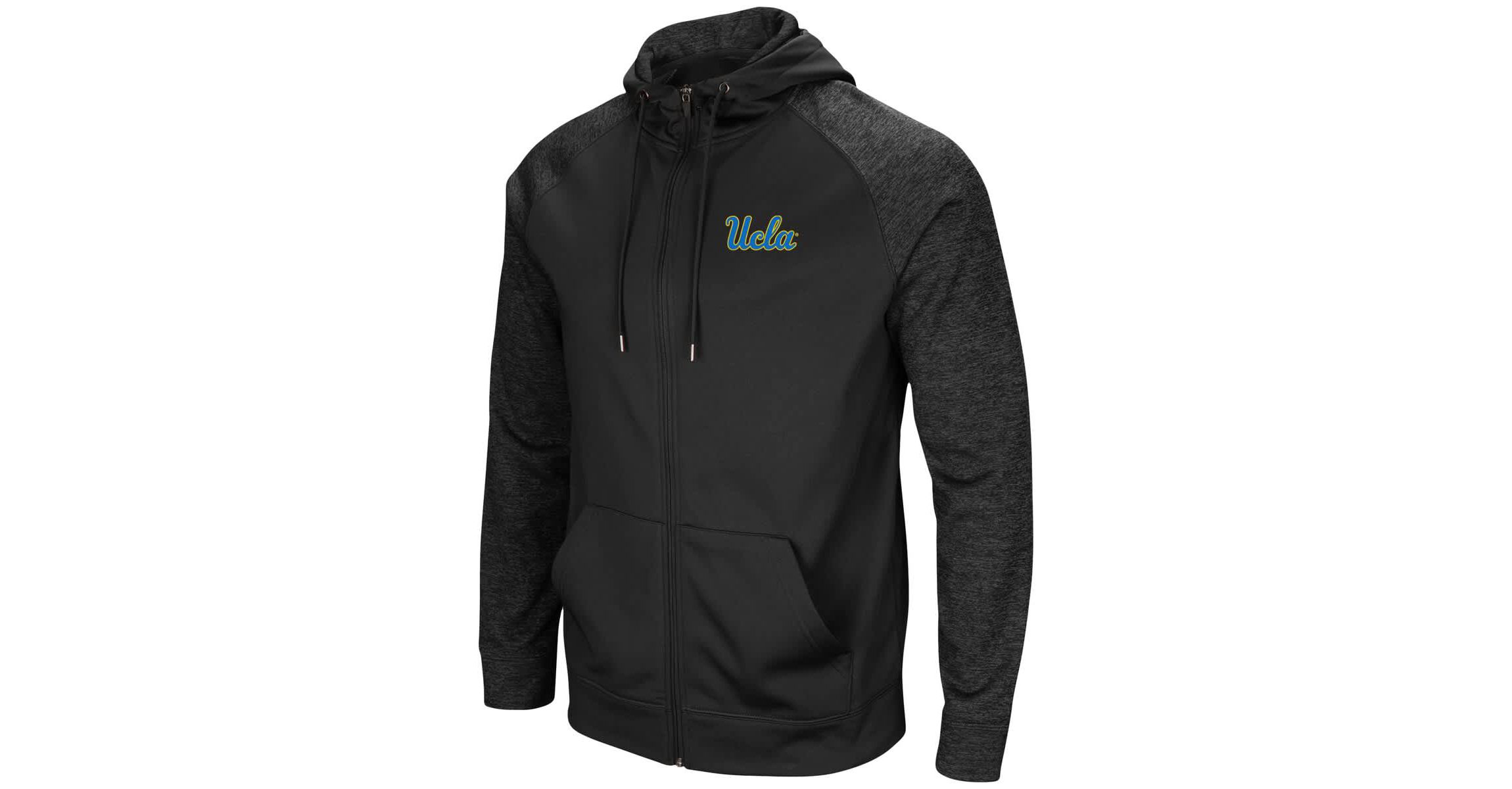 NCAA UCLA Bruins Blackout 3.0 Tonal Raglan Full-Zip Hoodie