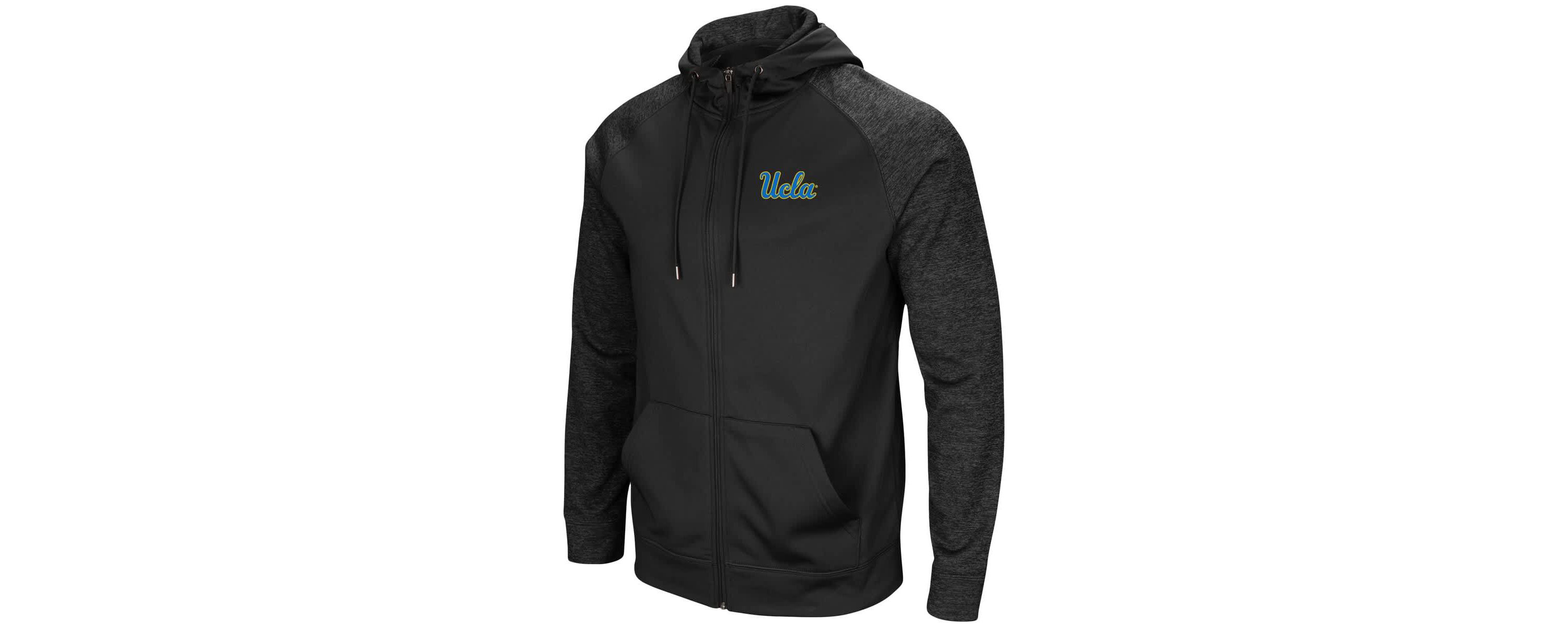 NCAA UCLA Bruins Blackout 3.0 Tonal Raglan Full-Zip Hoodie