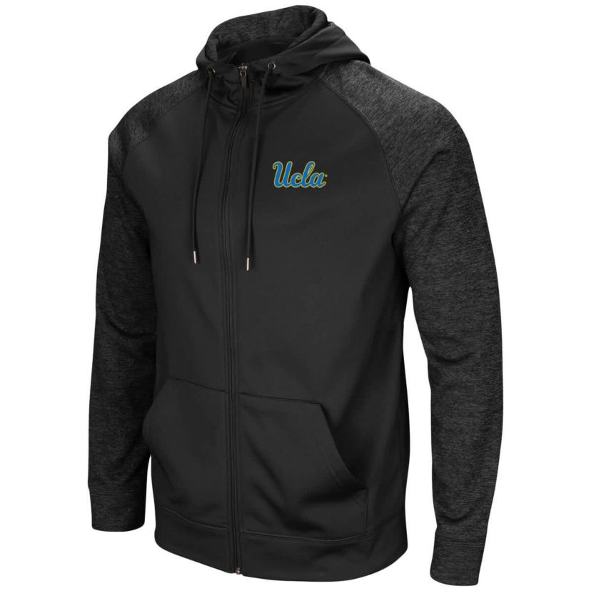 NCAA UCLA Bruins Blackout 3.0 Tonal Raglan Full-Zip Hoodie