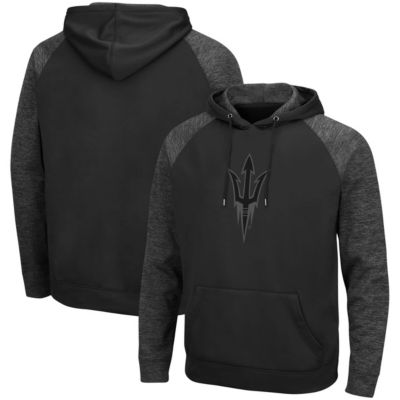 NCAA Arizona State Sun Devils Blackout 3.0 Tonal Raglan Pullover Hoodie