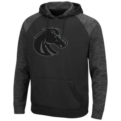 NCAA Boise State Broncos Blackout 3.0 Tonal Raglan Pullover Hoodie