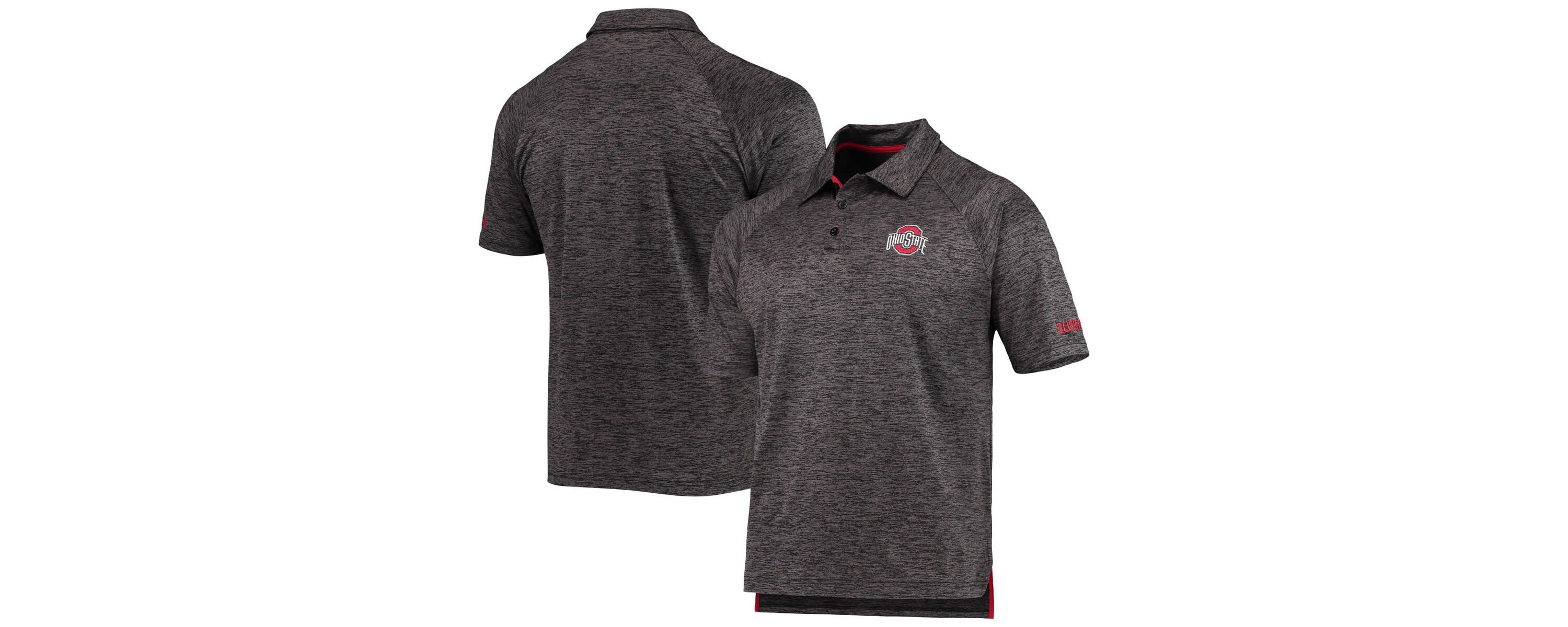 NCAA ed Ohio State Buckeyes Down Swing Raglan Polo