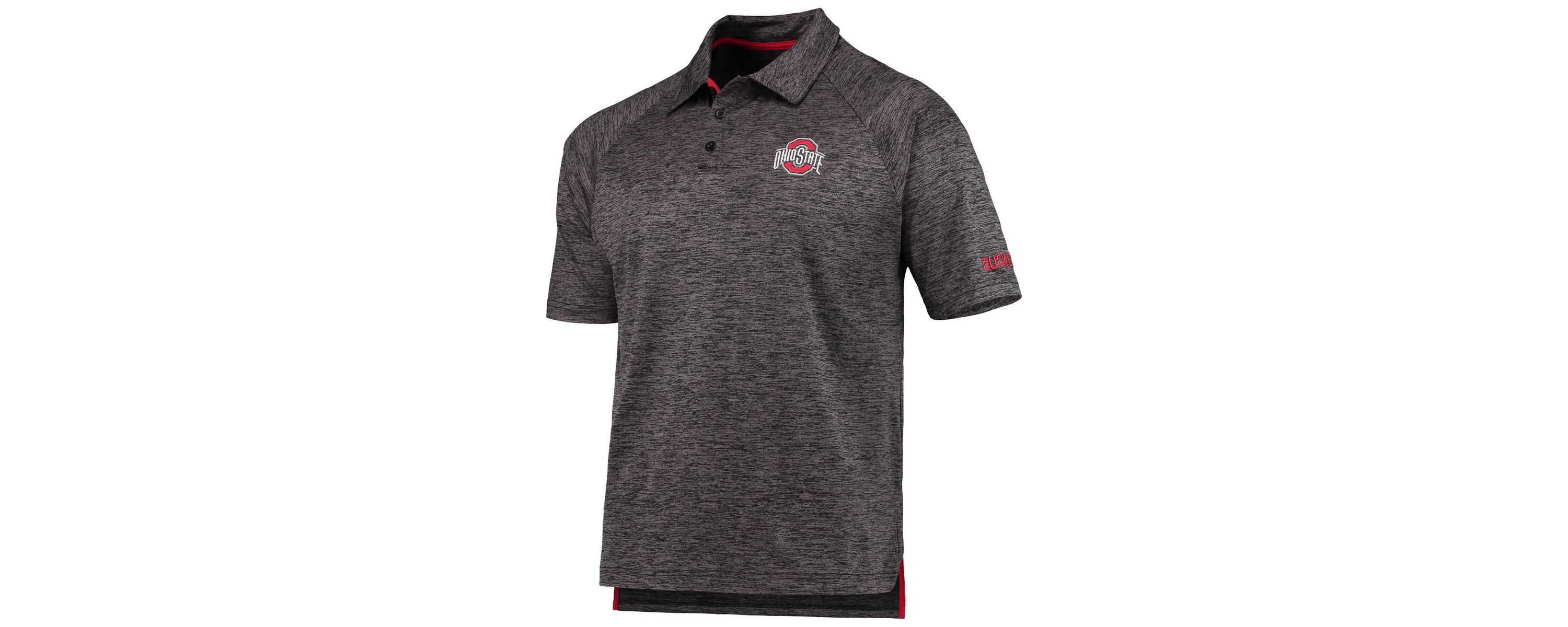 NCAA ed Ohio State Buckeyes Down Swing Raglan Polo