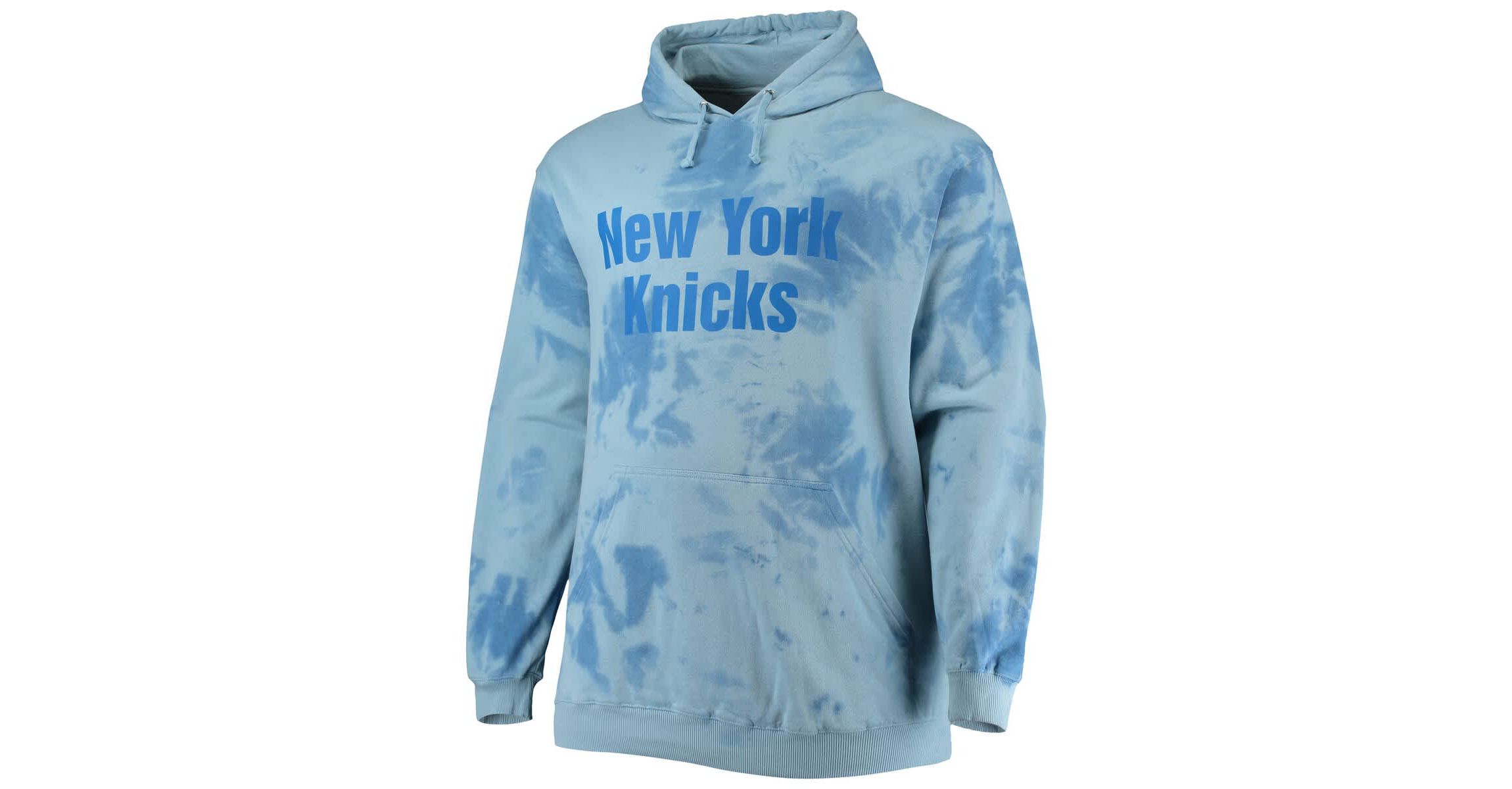 NBA Fanatics New York Knicks Big & Tall Wordmark Cloud Dye Pullover Hoodie
