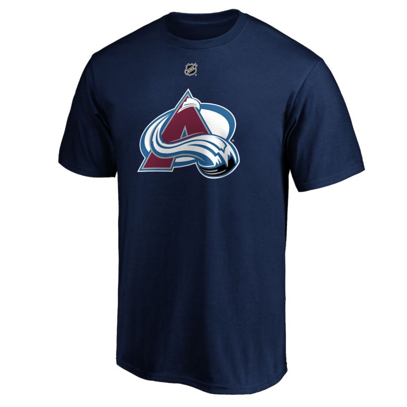 NHL Fanatics Nathan MacKinnon Colorado Avalanche Authentic Stack Name & Number T-Shirt