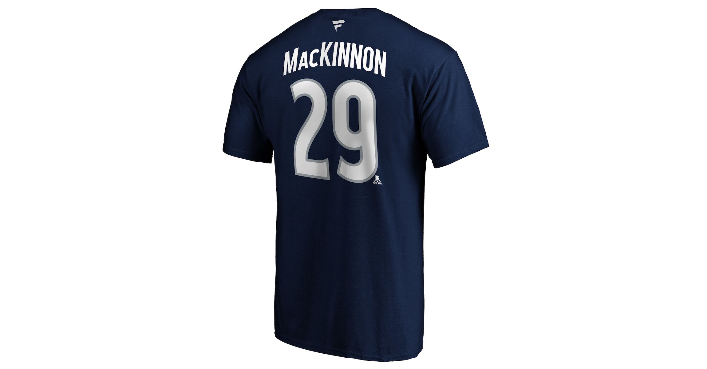 NHL Fanatics Nathan MacKinnon Colorado Avalanche Authentic Stack Name & Number T-Shirt