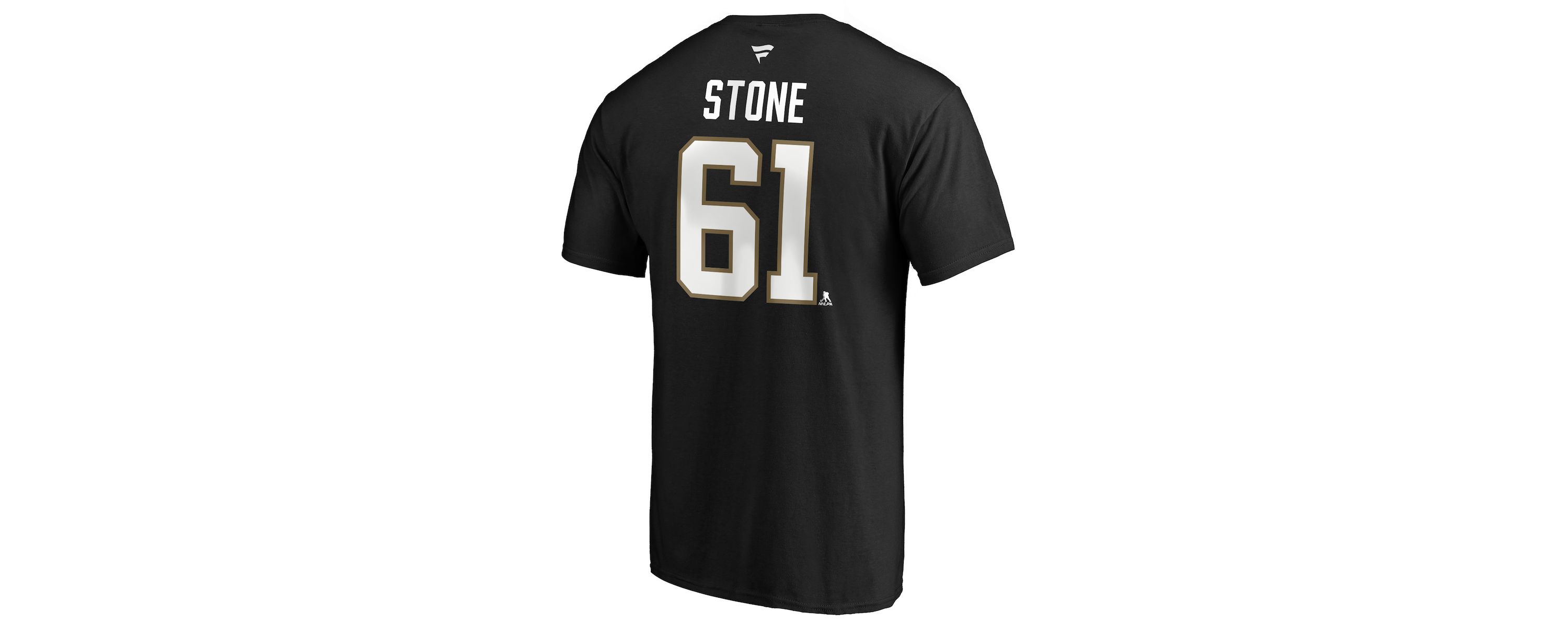 NHL Fanatics Mark Vegas Golden Knights Authentic Stack Player Name & Number Captain Patch T-Shirt