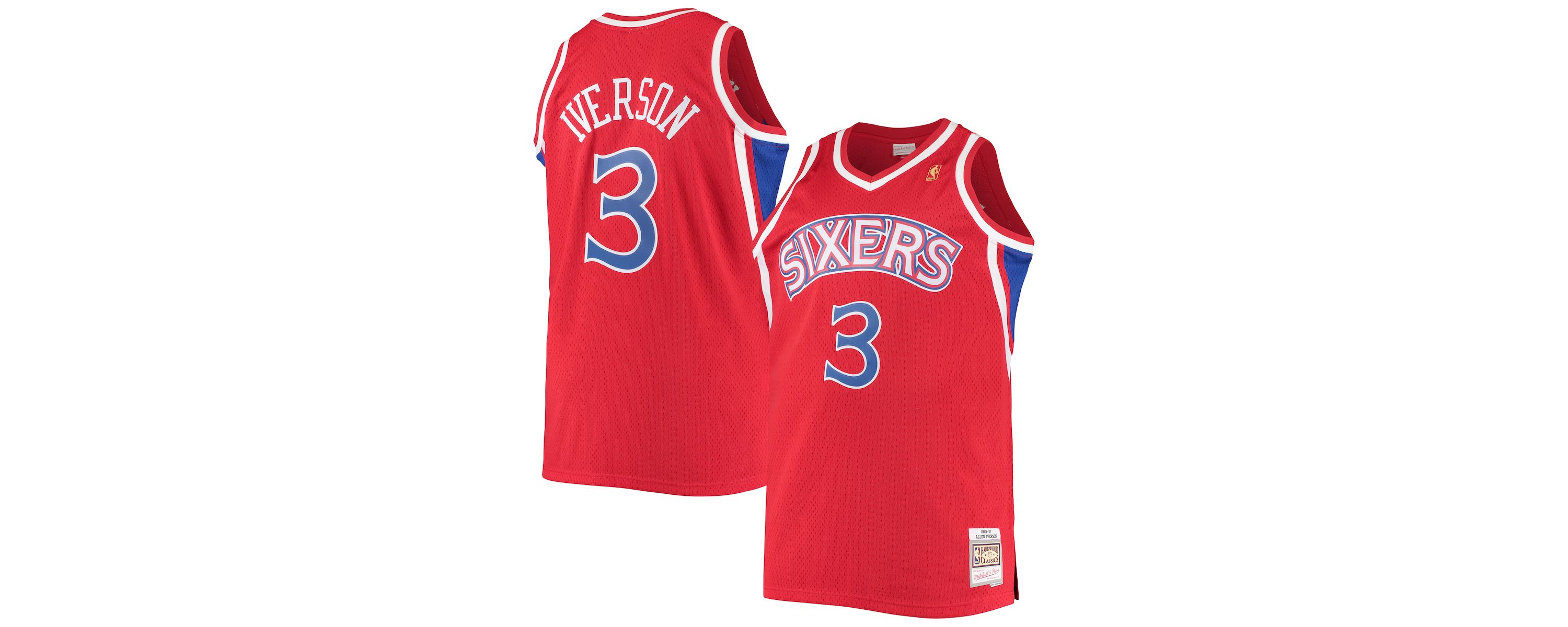 NBA Allen Iverson Philadelphia 76ers 1996/97 Big & Tall Hardwood Classics Swingman Jersey