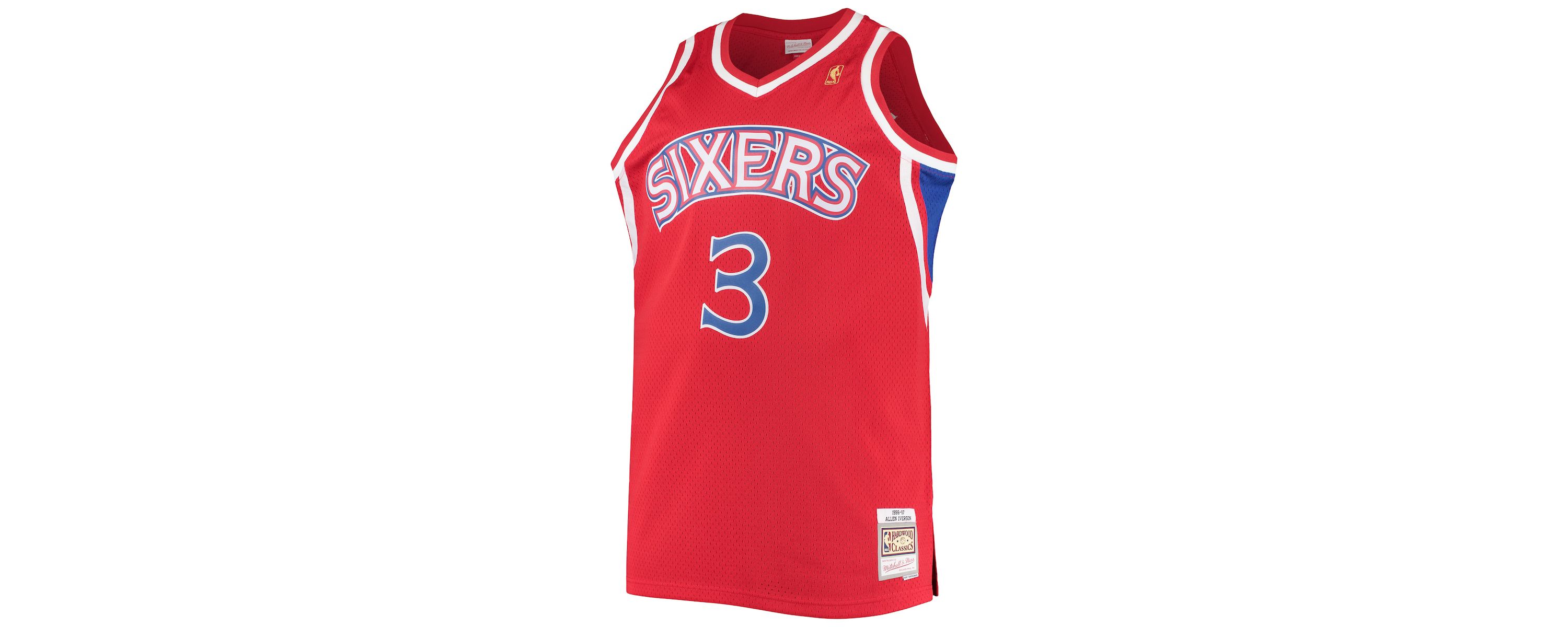 NBA Allen Iverson Philadelphia 76ers 1996/97 Big & Tall Hardwood Classics Swingman Jersey