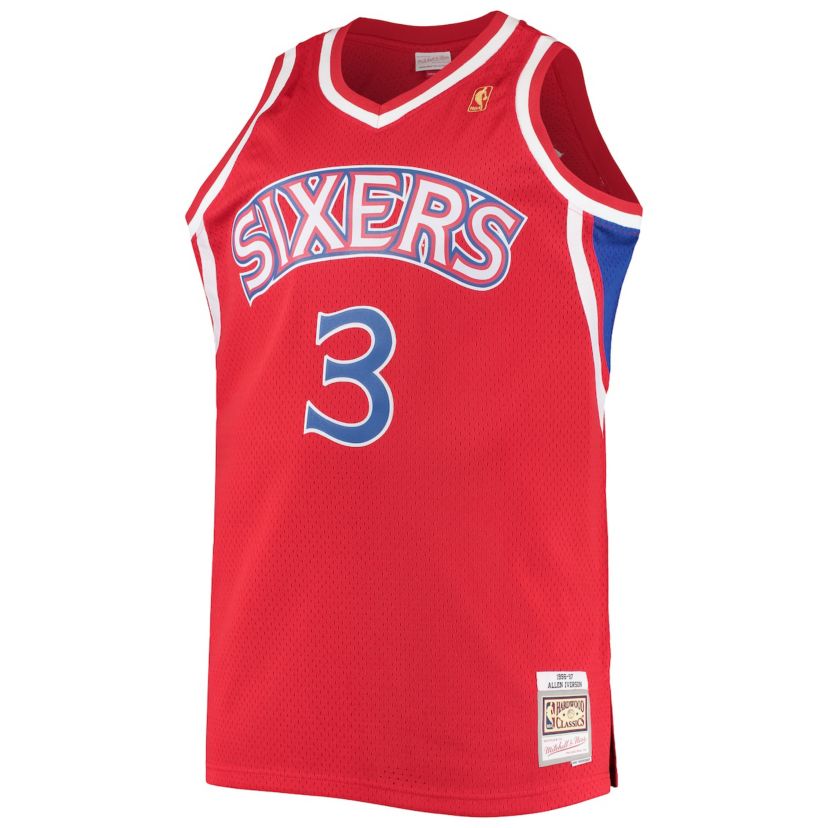 NBA Allen Iverson Philadelphia 76ers 1996/97 Big & Tall Hardwood Classics Swingman Jersey