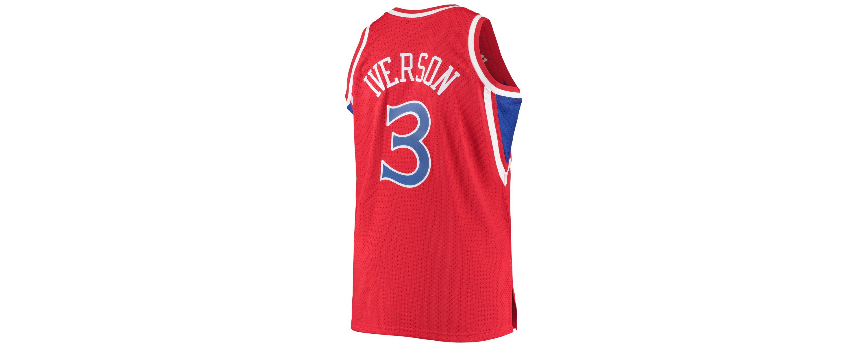 NBA Allen Iverson Philadelphia 76ers 1996/97 Big & Tall Hardwood Classics Swingman Jersey