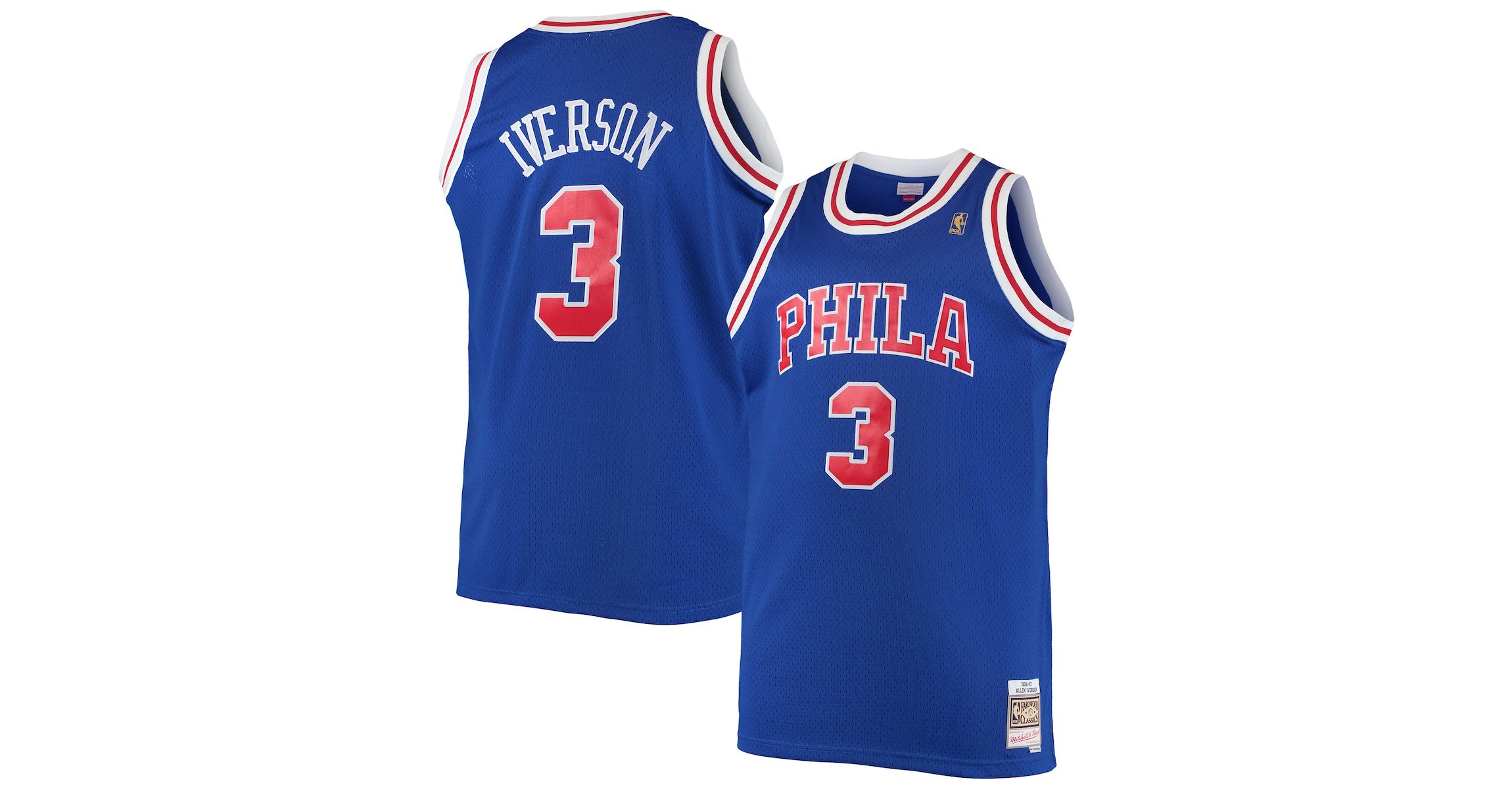 NBA Allen Iverson Philadelphia 76ers 1996/97 Big & Tall Hardwood Classics Swingman Jersey