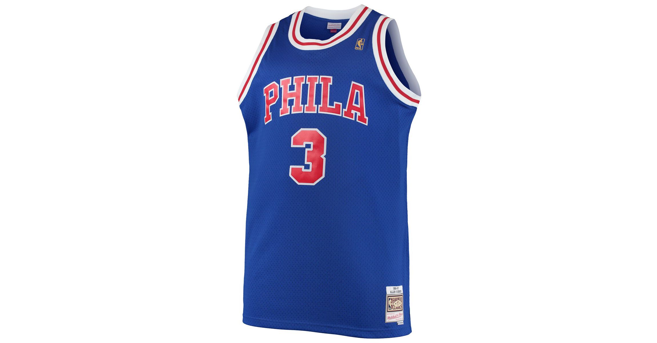 NBA Allen Iverson Philadelphia 76ers 1996/97 Big & Tall Hardwood Classics Swingman Jersey