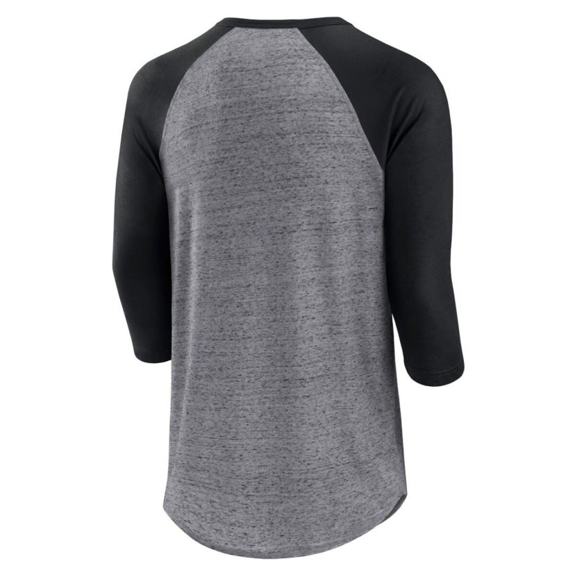 Chicago White Sox MLB Fanatics ed Chicago Sox Iconic Above Heat Speckled Raglan Henley 3/4 Sleeve T-Shirt