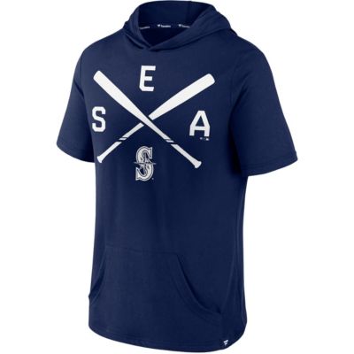 MLB Fanatics Seattle Mariners Iconic Rebel Short Sleeve Pullover Hoodie