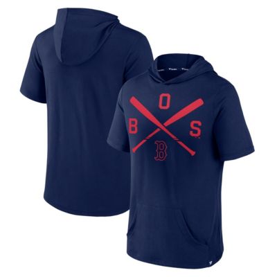 Boston Red Sox MLB Fanatics Iconic Rebel Short Sleeve Pullover Hoodie