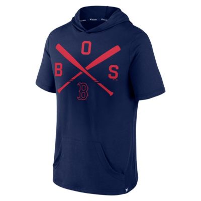 Boston Red Sox MLB Fanatics Iconic Rebel Short Sleeve Pullover Hoodie