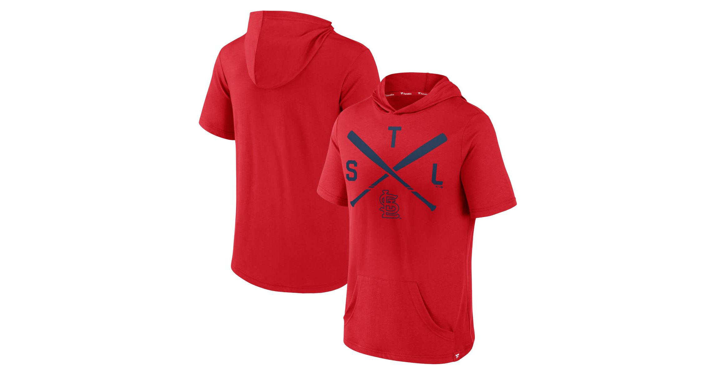 MLB Fanatics St. Louis Cardinals Iconic Rebel Short Sleeve Hooded Top