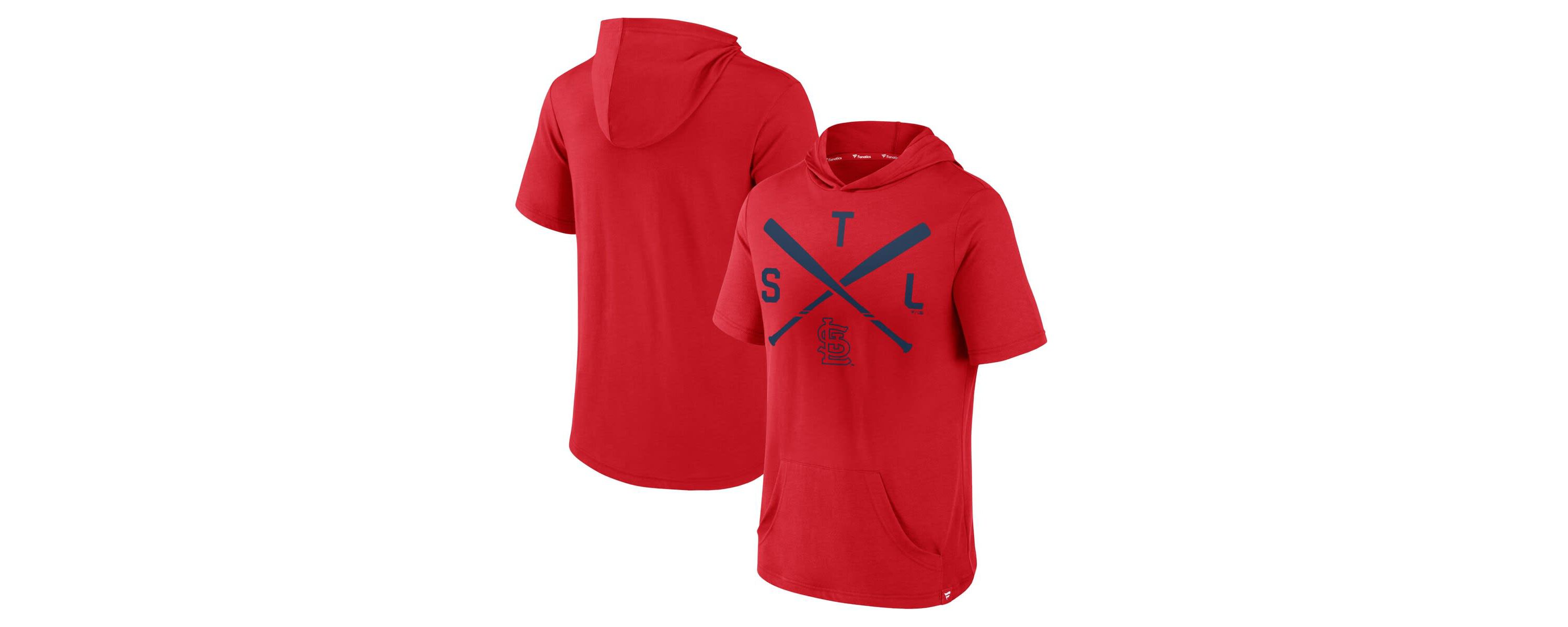 MLB Fanatics St. Louis Cardinals Iconic Rebel Short Sleeve Hooded Top