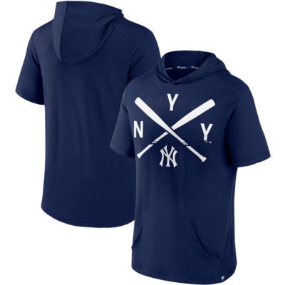 MLB Fanatics New York Yankees Iconic Rebel Short Sleeve Pullover Hoodie