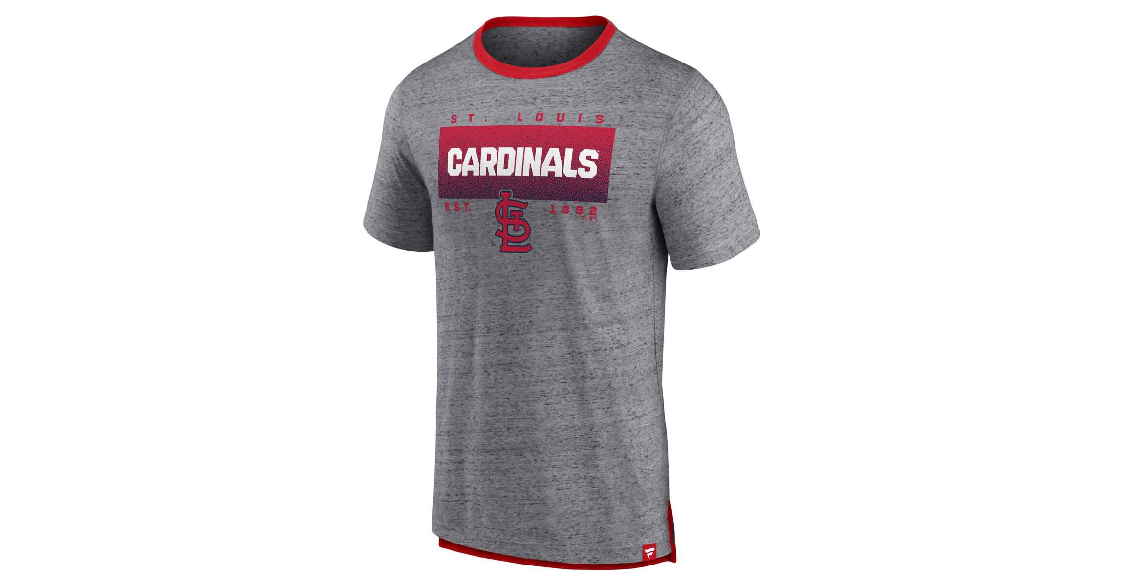 MLB Fanatics ed St. Louis Cardinals Iconic Team Element Speckled Ringer T-Shirt