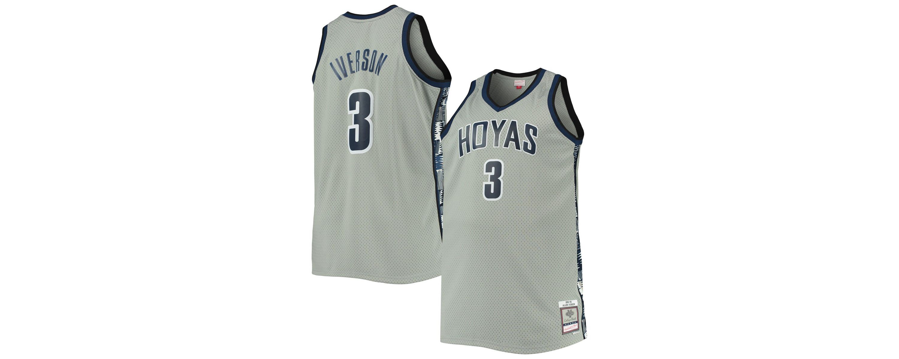NCAA Allen Iverson Georgetown Hoyas Big & Tall 1995/96 Replica Player Jersey
