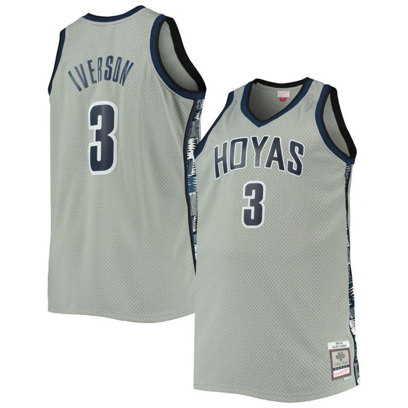 NCAA Allen Iverson Georgetown Hoyas Big & Tall 1995/96 Replica Player Jersey