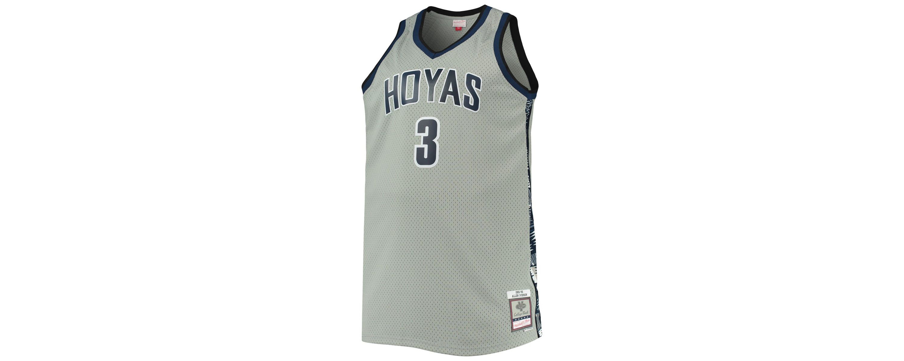 NCAA Allen Iverson Georgetown Hoyas Big & Tall 1995/96 Replica Player Jersey