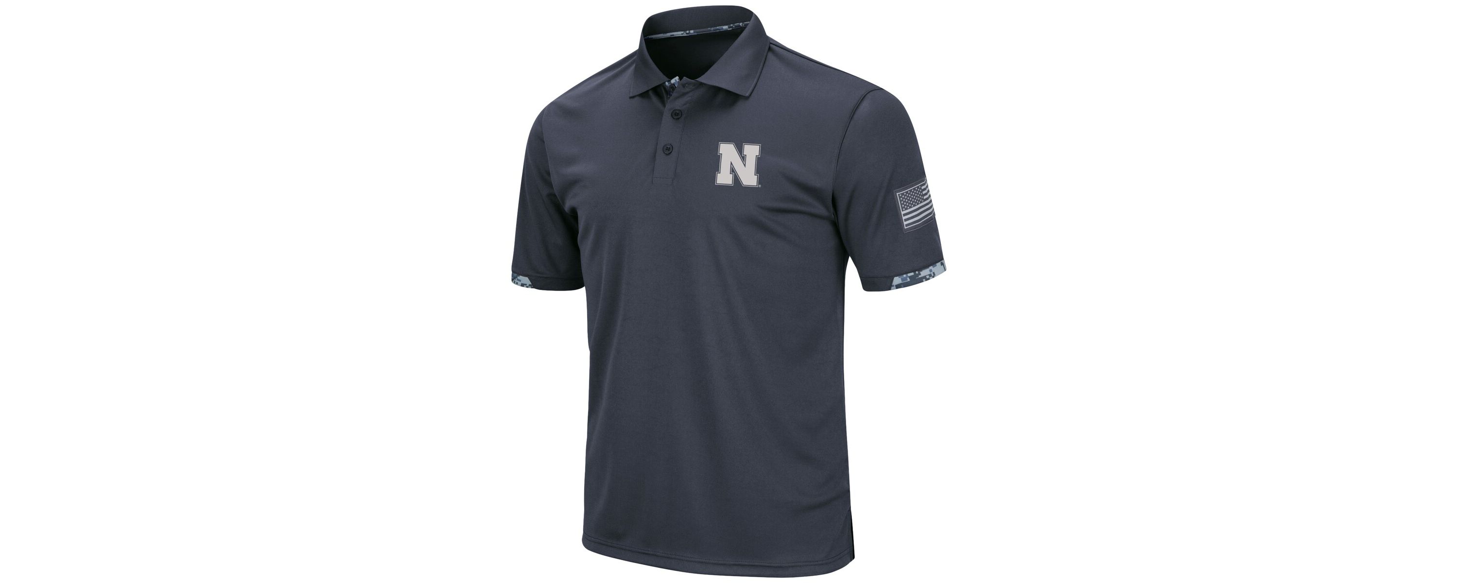 NCAA Nebraska Huskers Big & Tall OHT Military Appreciation Digital Polo