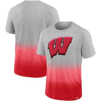 NCAA Fanatics ed Wisconsin Badgers Team Ombre T-Shirt