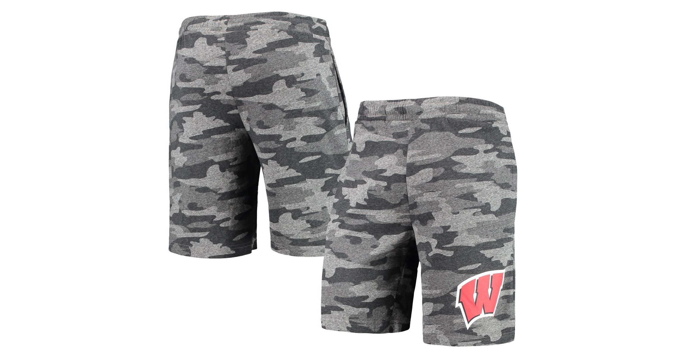 NCAA Charcoal/Gray Wisconsin Badgers Backup Terry Jam Lounge Shorts