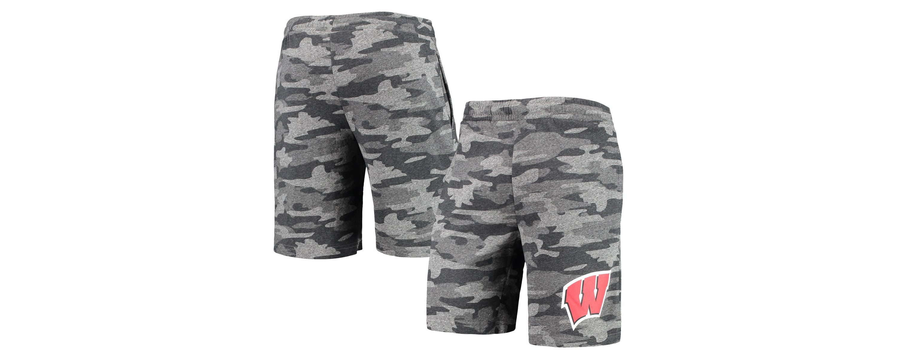 NCAA Charcoal/Gray Wisconsin Badgers Backup Terry Jam Lounge Shorts