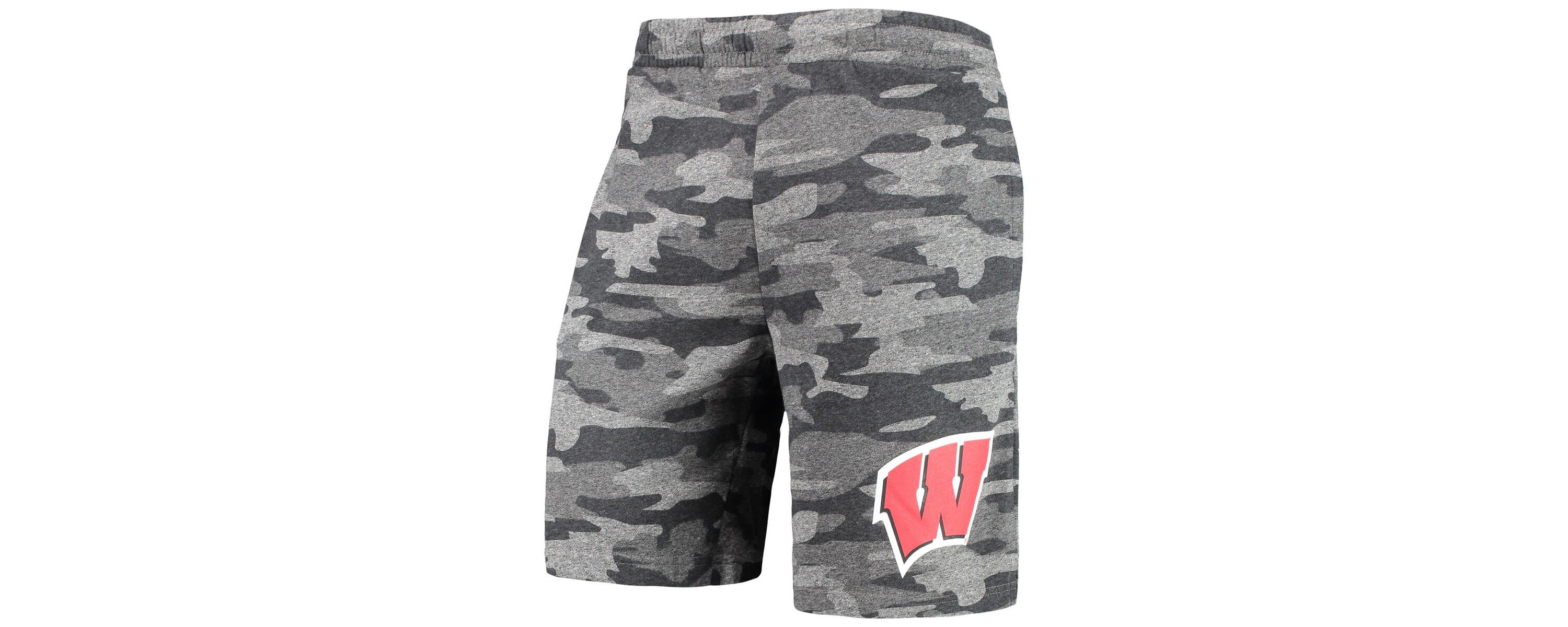 NCAA Charcoal/Gray Wisconsin Badgers Backup Terry Jam Lounge Shorts