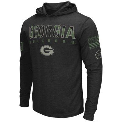 NCAA Georgia Bulldogs OHT Military Appreciation Hoodie Long Sleeve T-Shirt