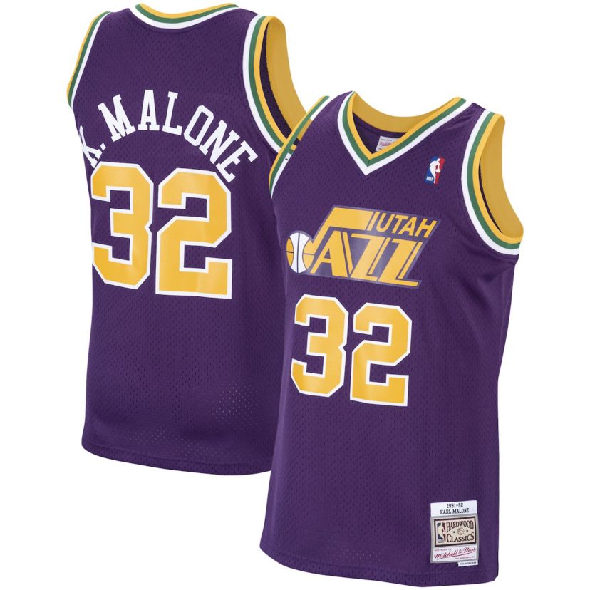 NBA Karl Malone Utah Jazz 1991/92 Hardwood Classics Swingman Jersey