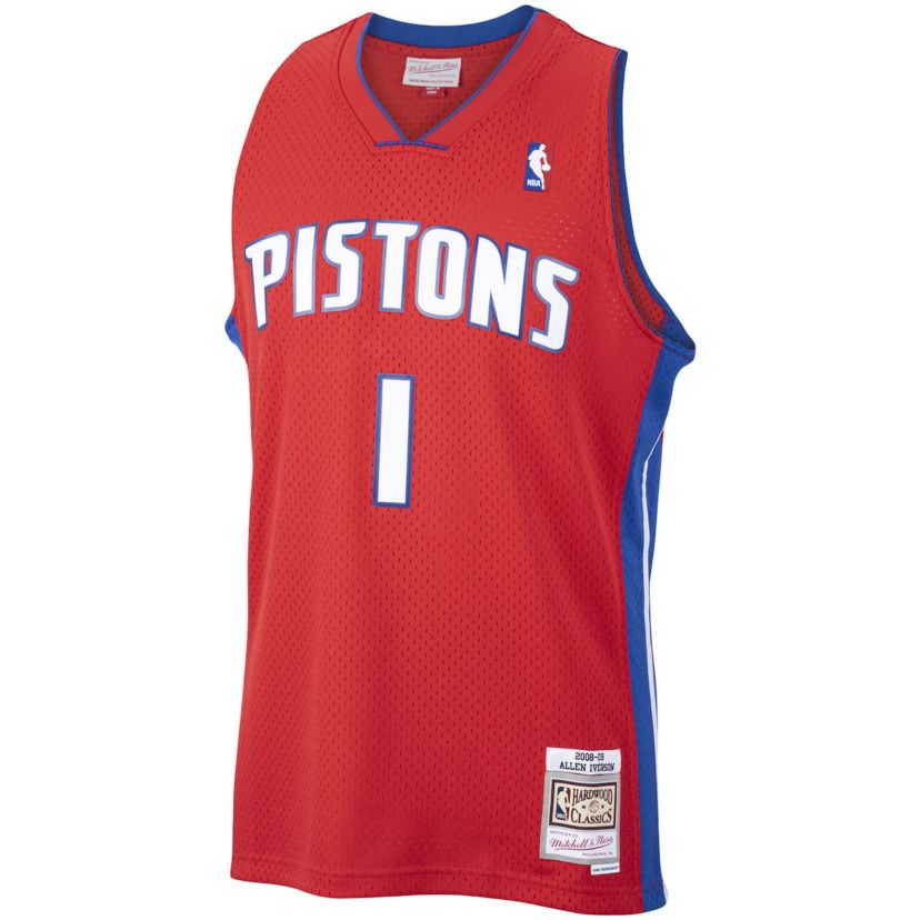 NBA Allen Iverson Detroit Pistons 2008/09 Hardwood Classics Swingman Jersey
