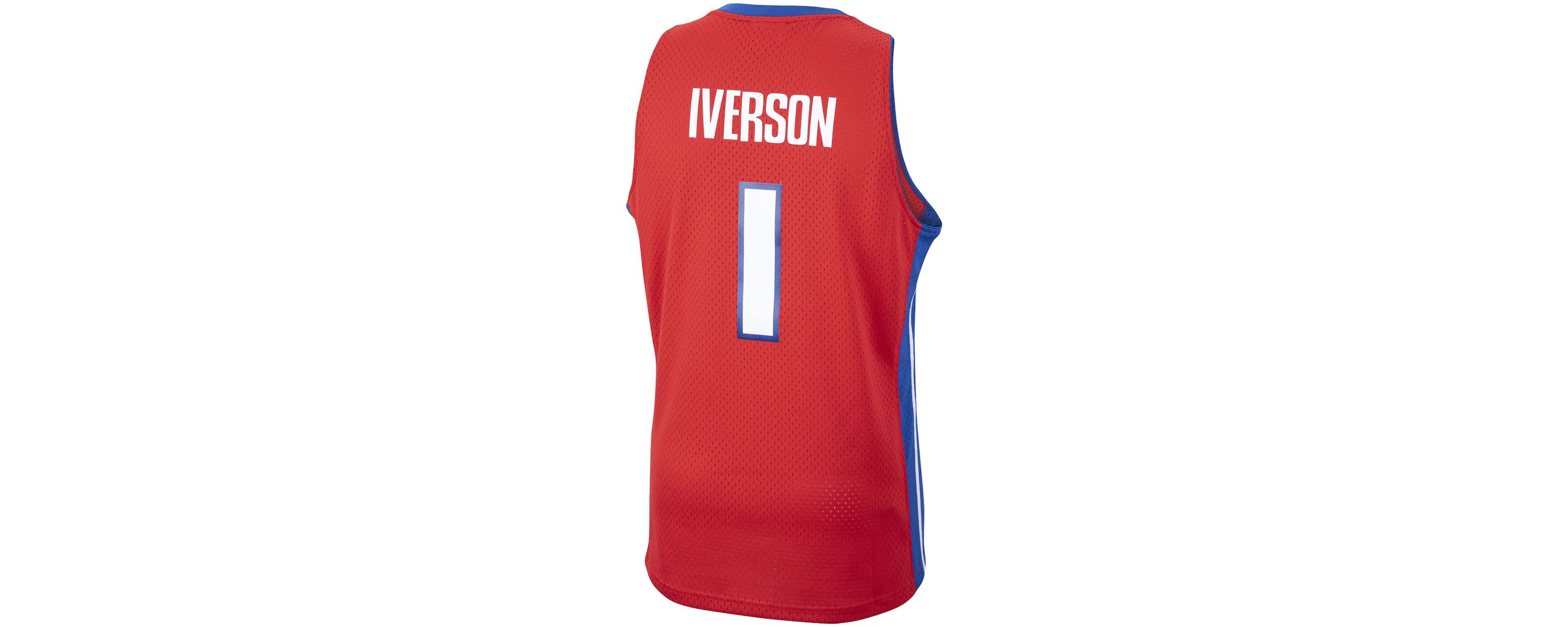 NBA Allen Iverson Detroit Pistons 2008/09 Hardwood Classics Swingman Jersey