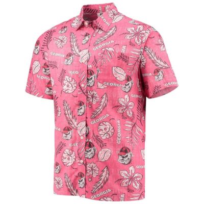 NCAA Georgia Bulldogs Vintage Floral Button-Up Shirt