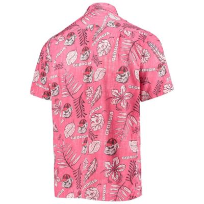 NCAA Georgia Bulldogs Vintage Floral Button-Up Shirt