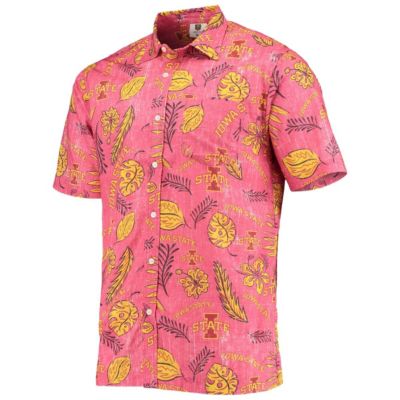 NCAA Iowa State Cyclones Vintage Floral Button-Up Shirt