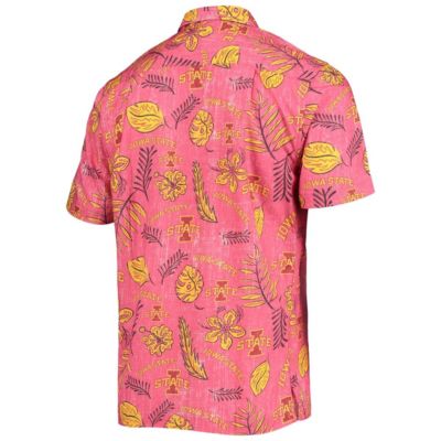 NCAA Iowa State Cyclones Vintage Floral Button-Up Shirt