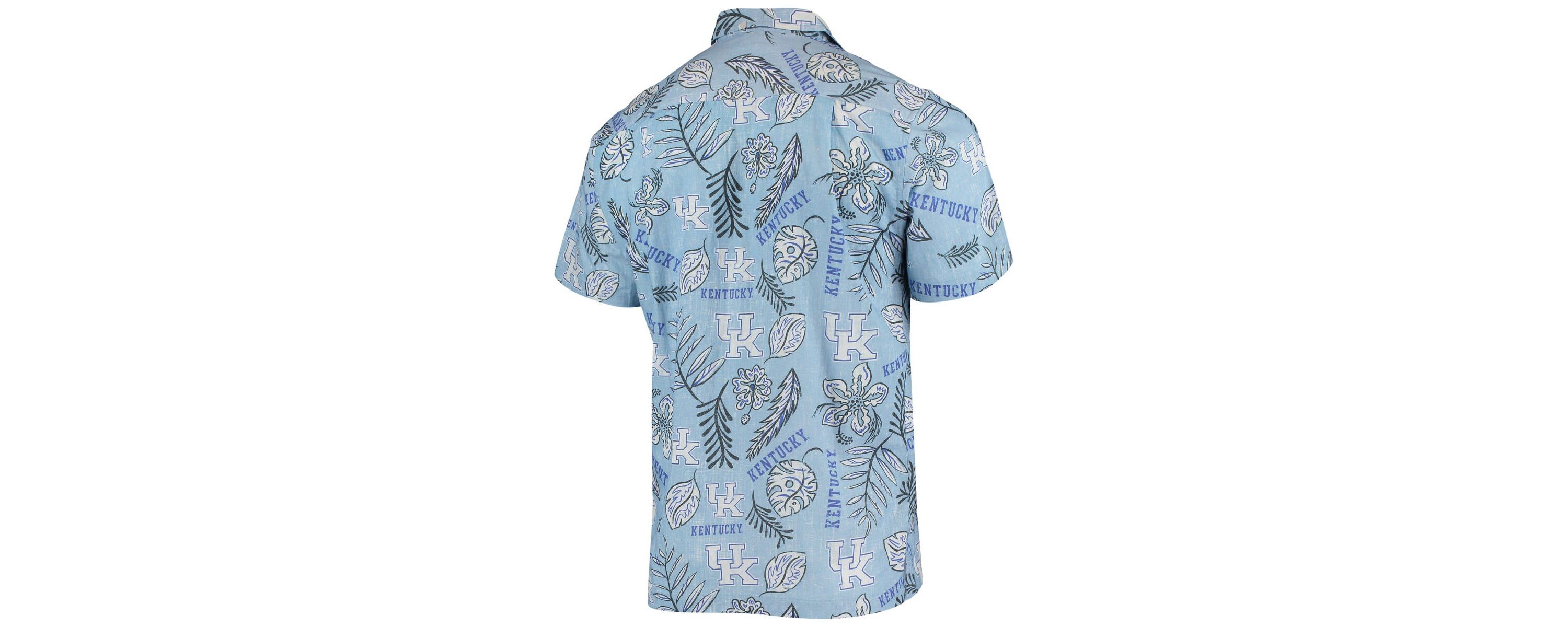 NCAA Light Kentucky Wildcats Vintage Floral Button-Up Shirt