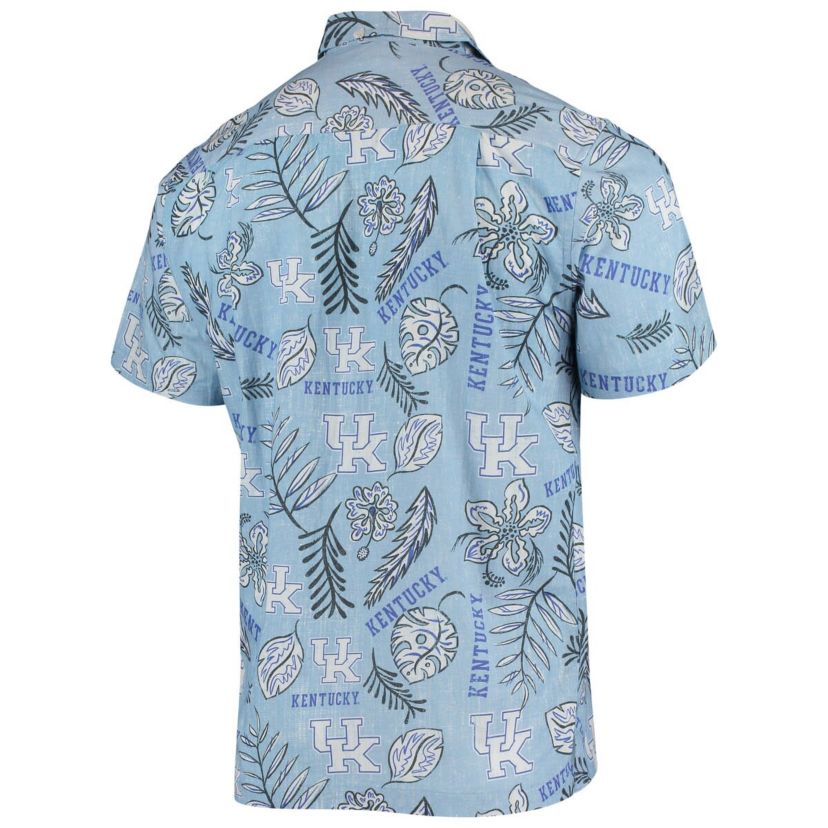 NCAA Light Kentucky Wildcats Vintage Floral Button-Up Shirt