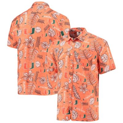 Miami (FL) Hurricanes NCAA Vintage Floral Button-Up Shirt