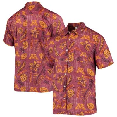 NCAA Minnesota Golden Gophers Vintage Floral Button-Up Shirt