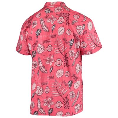 NCAA Ohio State Buckeyes Vintage Floral Button-Up Shirt